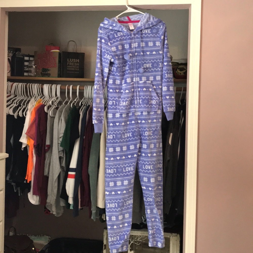 Purple and white onesie